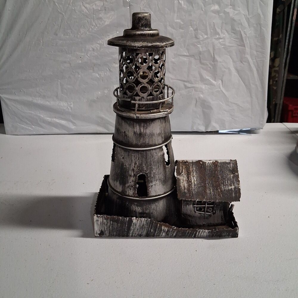 George Imports Metal Lighthouse  Kerosene Lamp *Rare* Hong Kong